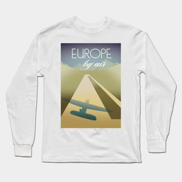 Europe By Air Long Sleeve T-Shirt by nickemporium1